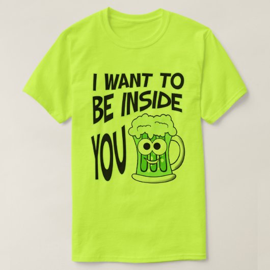 St. Patrick's Day Funny Green Beer T - Shirt (Design vorne)