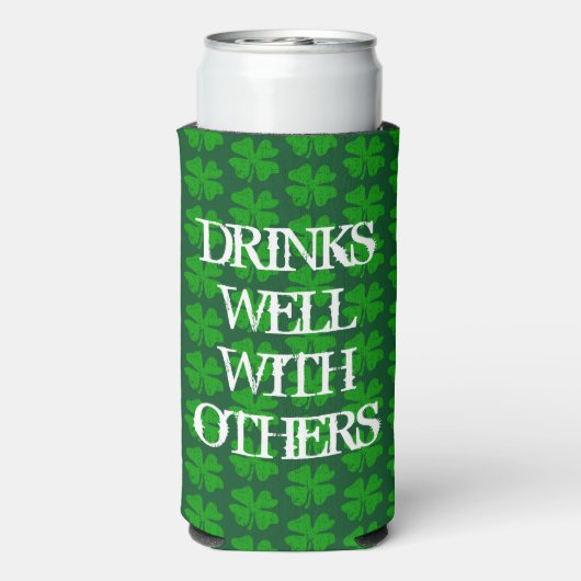 St Patrick's Day Funny Green Seltzer Can Coolers Selters Dosenkühler (Seltzer Rückseite)