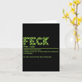 St Patricks Day Funny Irish Feck Definition of Wo Karte (Gelbe Blume)