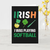 St. Patrick's Day Funny Irish Ich spielte Karte (Gelbe Blume)