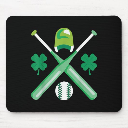 St Patricks Day Funny Irish Saint Paddy Baseball P Mousepad (Vorne)
