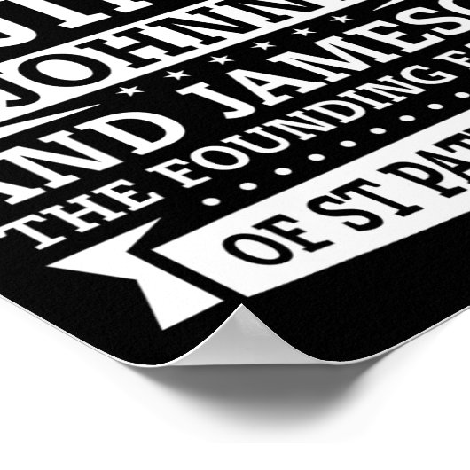 St. Patricks Day Funny Jack Jim Johnny Jameson F Poster (Ecke)