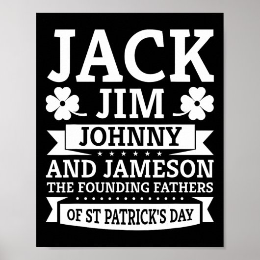 St. Patricks Day Funny Jack Jim Johnny Jameson F Poster (Vorne)