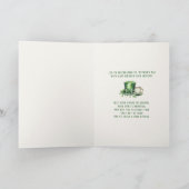 St. Patrick's Day Funny Leprechaun Coffee Card Karte (Innenseite)