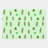 St. Patrick's Day Funny Leprechaun, Hut, Klee Geschenkpapier Set (Vorderseite)