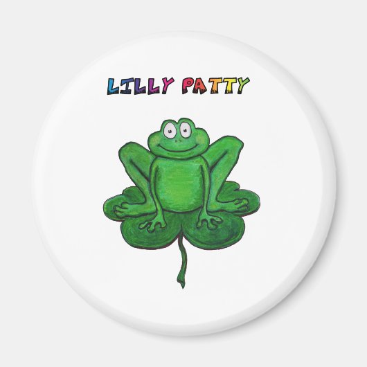 St Patrick's Day Funny Lilly Patty Pad Frog Magnet (Vorne)