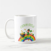 St Patricks Day - Funny Lucky Irish Leprechaun Kaffeetasse (Links)
