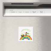 St Patricks Day - Funny Lucky Irish Leprechaun Magnet (In Situ (Geschirrspüler))