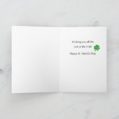 St Patricks Day Funny Lucky Penguin Karte (Innenseite)