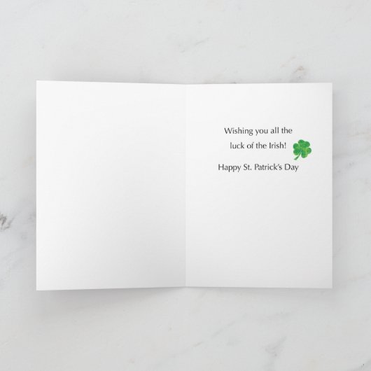 St Patricks Day Funny Lucky Penguin Karte (Innenseite)