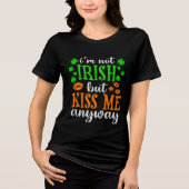 St Patricks Day Funny Not Irish Kiss Me Tri-Blend Shirt (Vorderseite)