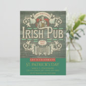 St Patrick's Day Funny Personalisiert Irish Pub Einladung (Stehend Vorderseite)