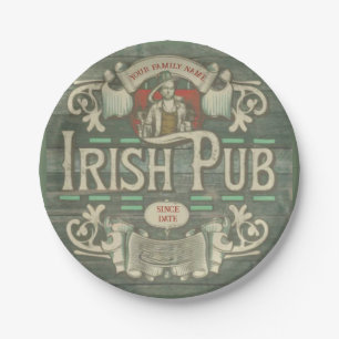 St Patrick's Day Funny Personalisiert Irish Pub Pappteller