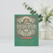 St Patrick's Day Funny Personalisiert Irish Pub Postkarte (Stehend Vorderseite)