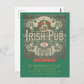 St Patrick's Day Funny Personalisiert Irish Pub Postkarte (Vorne/Hinten)