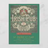 St Patrick's Day Funny Personalisiert Irish Pub Postkarte (Vorderseite)