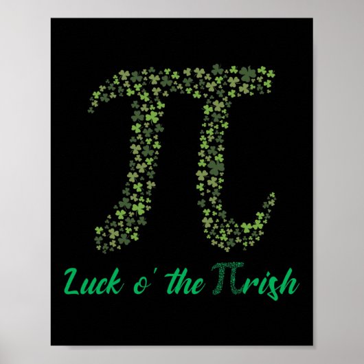 St Patricks Day Funny Pi Luck O' The Pi-rish Gesch Poster (Vorne)