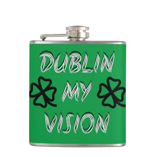 St. Patrick's Day Funny Spaß Green Flachmann (Vorderseite)
