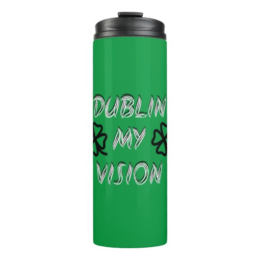 St. Patrick's Day Funny Spaß Green Thermosbecher (Vorderseite)