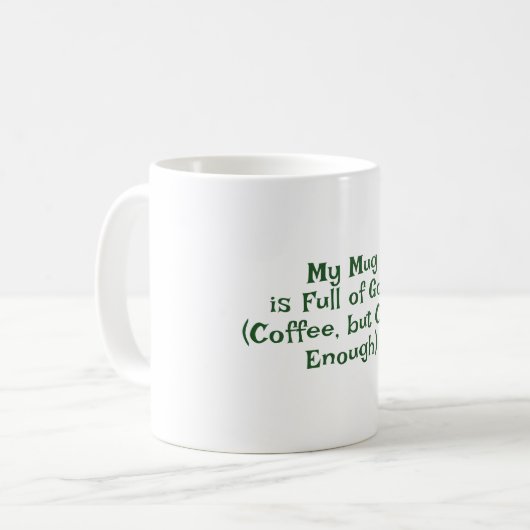 St. Patrick's Day, Funny Text Bleibe Lucky Kaffeetasse (Vorderseite Links)
