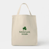St. Patrick's Day, Funny Text Extra Luck Innen Tragetasche (Rückseite)