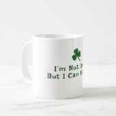 St. Patrick's Day, Funny Text Fake irisch Kaffeetasse (Vorderseite Links)