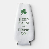 St. Patrick's Day Funny Text kann kühlen, Ruhe Beh Flaschenkühler (Vorderseite)