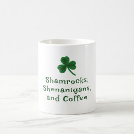 St. Patrick's Day, Funny Text Kleeblatt, Shenaniga Kaffeetasse