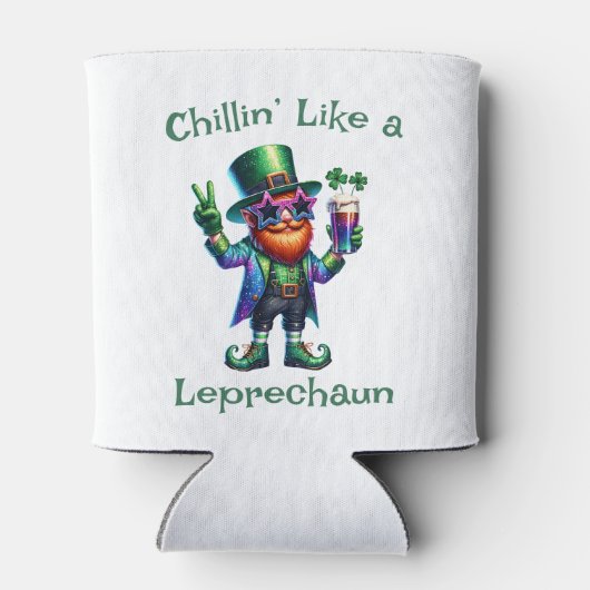 St. Patrick's Day Funny Text, Leprechaun Dosenkühler (Rückseite)