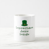 St. Patrick's Day, Funny Text Leprechaun Juice Kaffeetasse (Mittel)