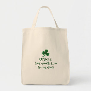 St. Patrick's Day, Funny Text Leprechaun Supplies Tragetasche