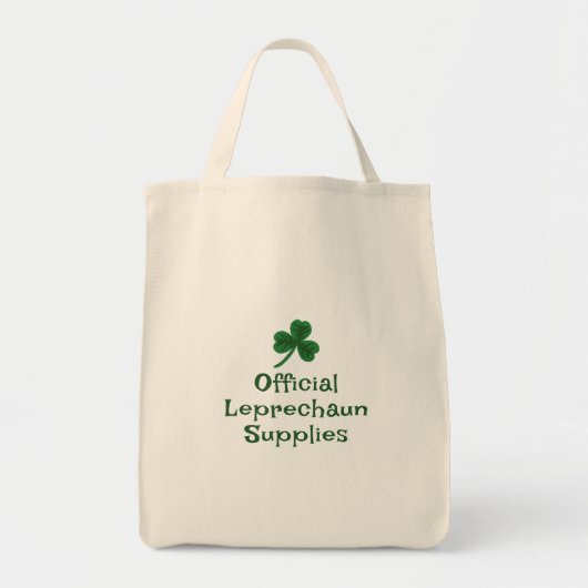 St. Patrick's Day, Funny Text Leprechaun Supplies Tragetasche (Vorne)