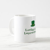 St. Patrick's Day, Funny Text Lucky Leprechaun Kaffeetasse (Vorderseite Links)