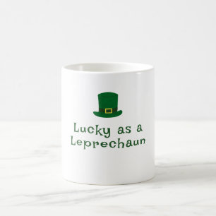 St. Patrick's Day, Funny Text Lucky Leprechaun Kaffeetasse