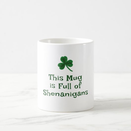 St. Patrick's Day, Funny Text Shenanigans und Kaffeetasse (Mittel)