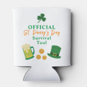 St. Patrick's Day Funny Text, Überlebenstool Dosenkühler (Rückseite)