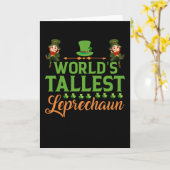 St. Patrick's Day Funny World's Tallest Leprechaun Karte (Gelbe Blume)