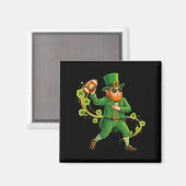 St Patricks Day Fußball Leprechaun St Patricks Magnet (Vorderseite/Rückseite)