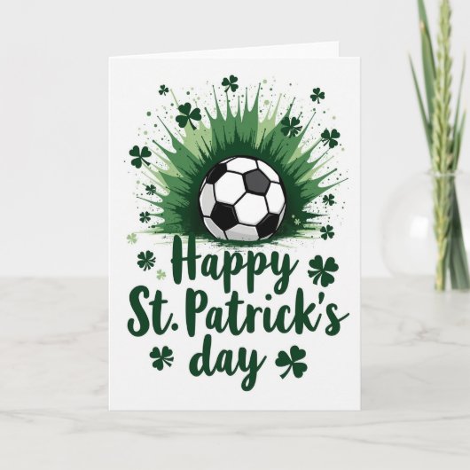 St. Patrick's Day Fußballkarte Karte (Vorderseite)