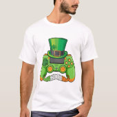 St Patricks Day Gamer Gamer Controller Irish Clove T-Shirt (Vorderseite)