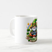 St. Patrick's Day Gamer-Gnom Kaffeetasse (Vorderseite Links)