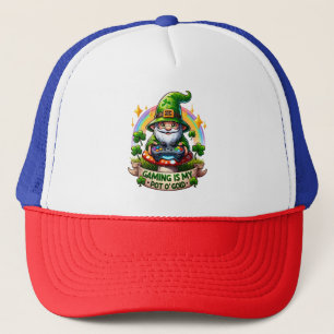 St. Patrick's Day Gamer-Gnom Truckerkappe