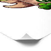 St. Patrick's Day Gamer Gnome Poster (Ecke)