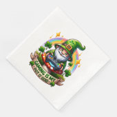 St. Patrick's Day Gamer Gnome Serviette (Ecke)