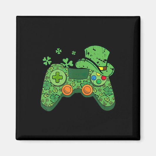 St Patricks Day Gamer Irish Game Controller Gamin Magnet (Vorne)