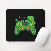 St Patricks Day Gamer Irish Game Controller Gamin Mousepad (Mit Mouse)