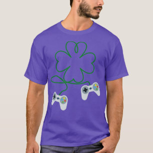St Patricks Day Gamer Kleeblatt Videospiel T-Shirt
