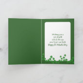 St. Patrick's Day-Gans mit Brille Karte (Innenseite)
