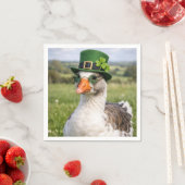 St. Patrick's Day-Gans mit Brille Serviette (Beispiel)