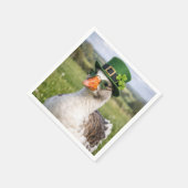 St. Patrick's Day-Gans mit Brille Serviette (Ecke)